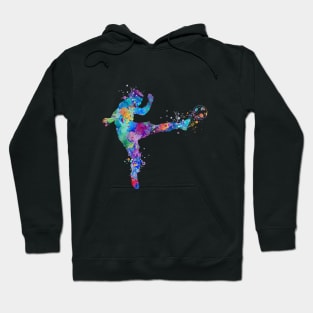 Soccer Player Watercolor Hoodie